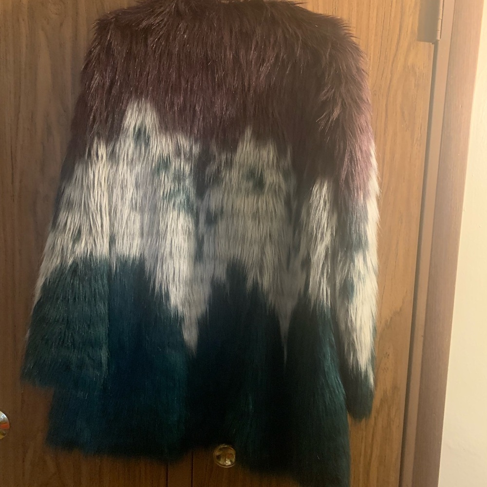 Chic Multicolor Faux Fur Skirt